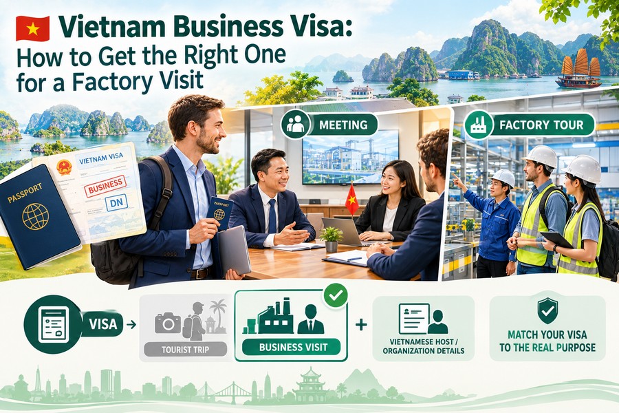 Vietnam visa fits a factory visit